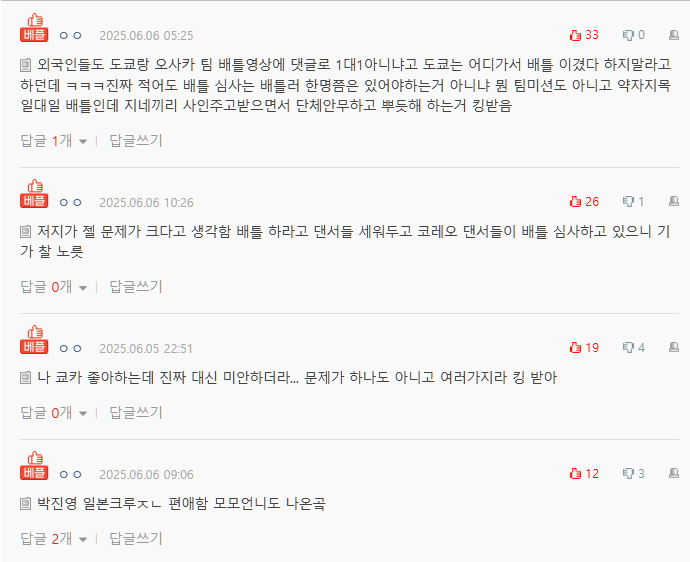 World Street Woman Fighter controversycomments-Korean-socialmedia-online-text.