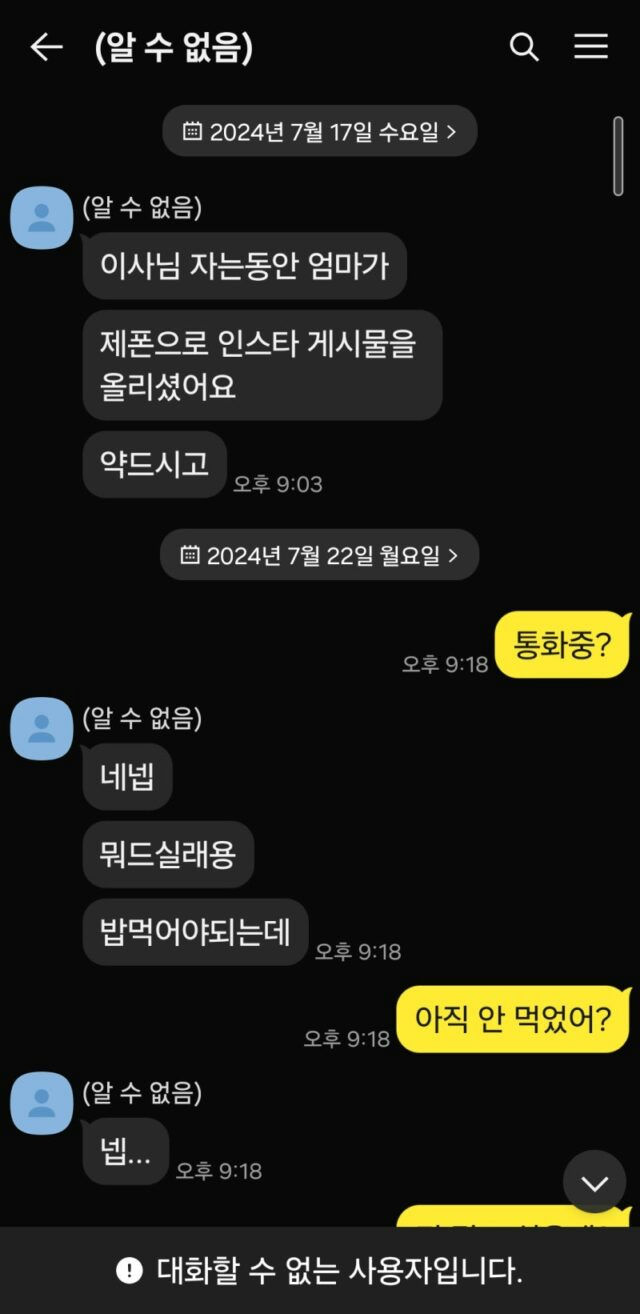 kim sae-ron kakaotalk messagestext-message-Korean-conversation-black.