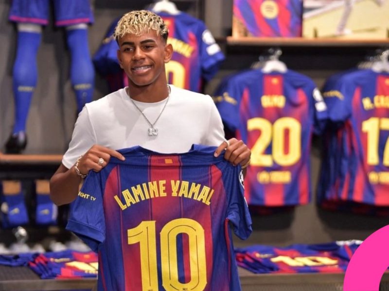 Lamine Yamal Barcelona No. 10 Messi
