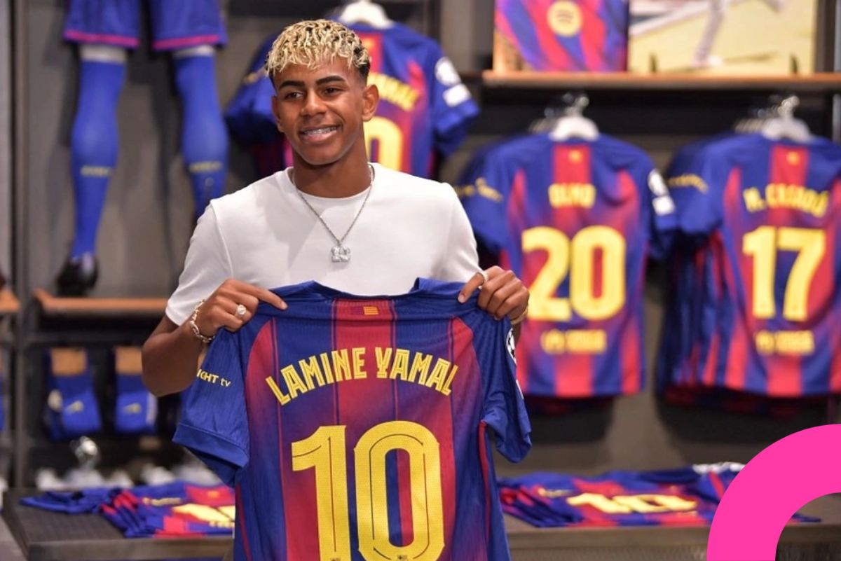 Lamine Yamal Barcelona No. 10 Messi