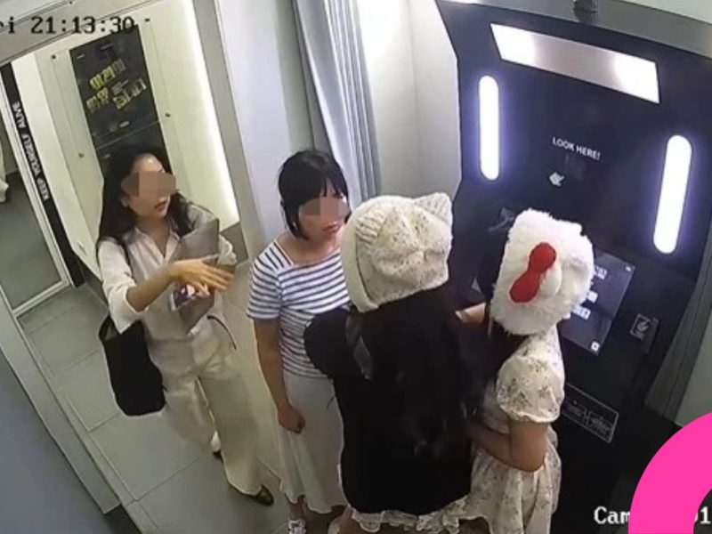 Korean woman Vietnam assault photo booth