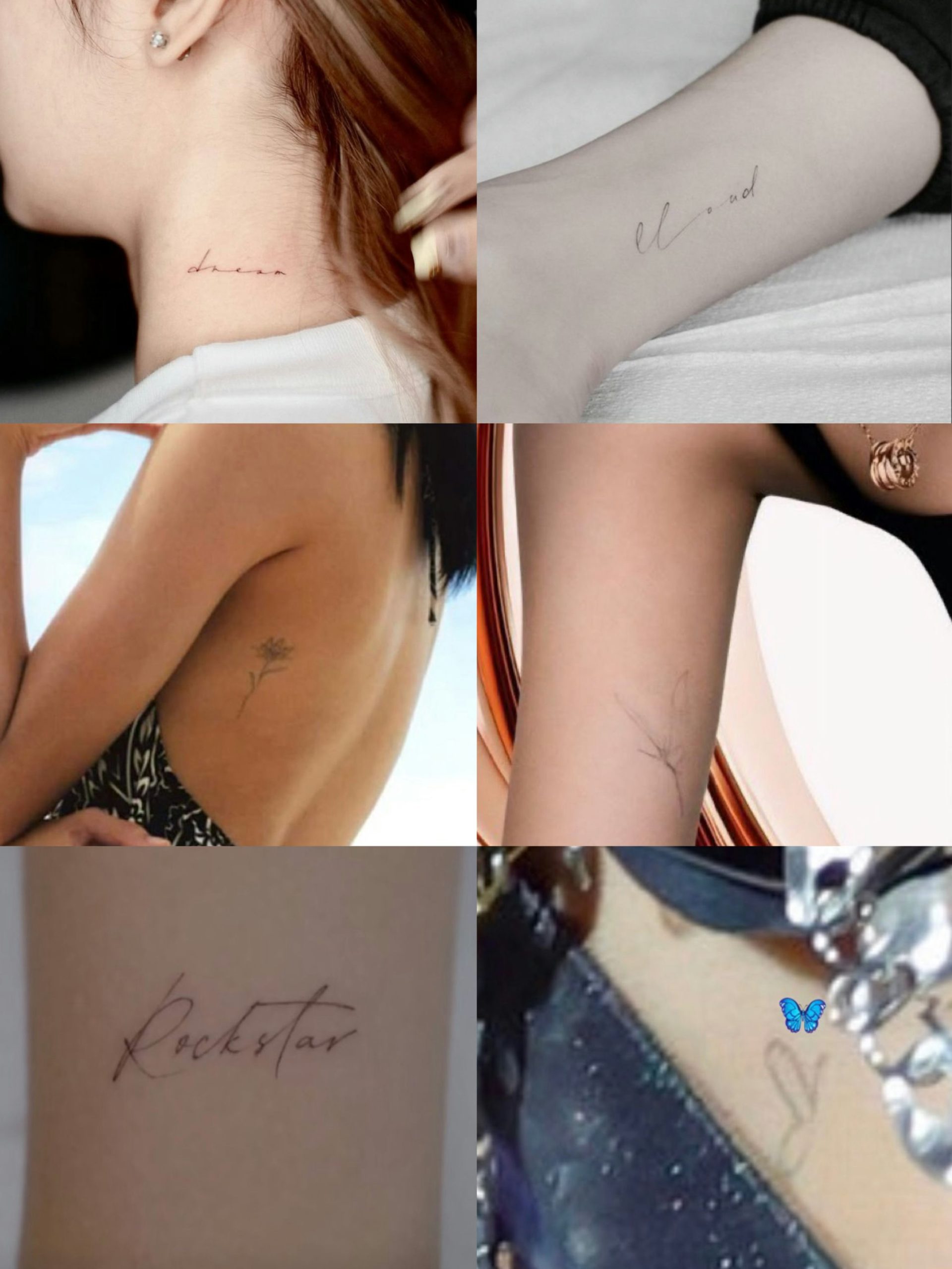BLACKPINK Lisa tattootattoos' 'minimalist' 'script' 'bodyart.