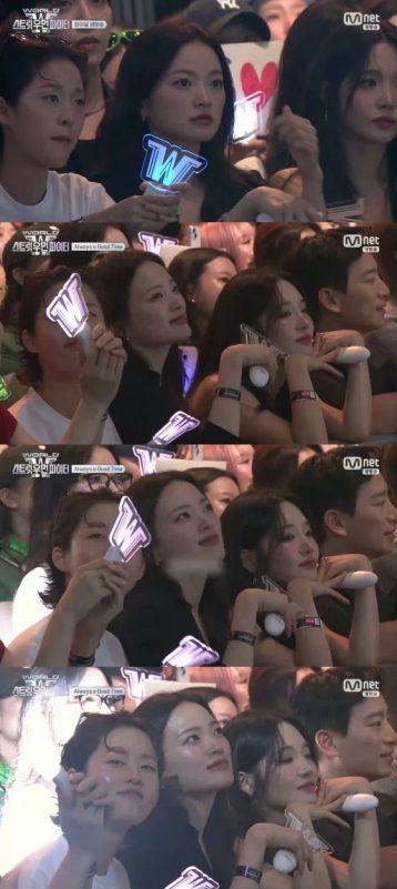 Chun Woo Hee SWF finale attendanceaudience' 'lightstick' 'event' 'faces.