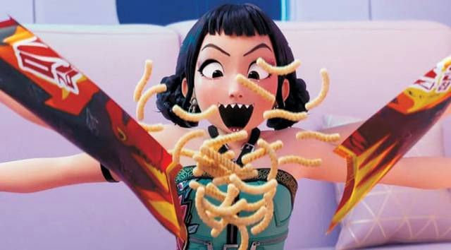 K-Pop Demon Hunters global hitcartoon' 'spaghetti' 'woman' 'snack.