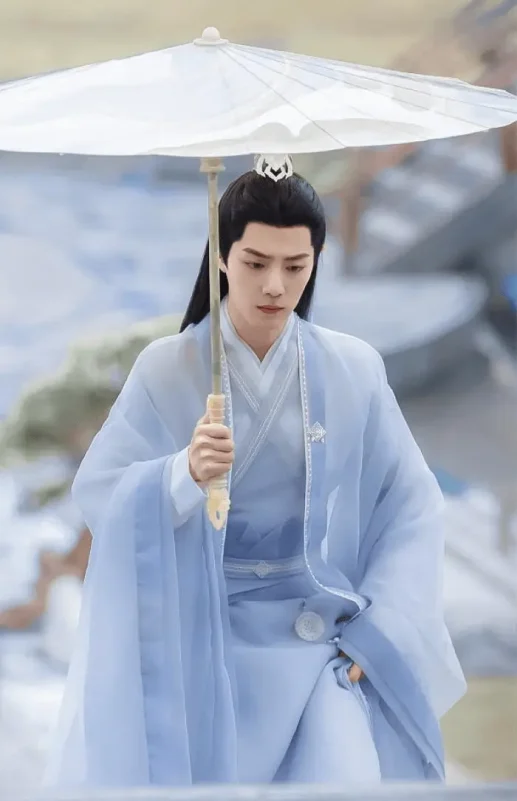 most handsome Chinese historical drama actors 2025man' 'umbrella' 'hanfu' 'blue.