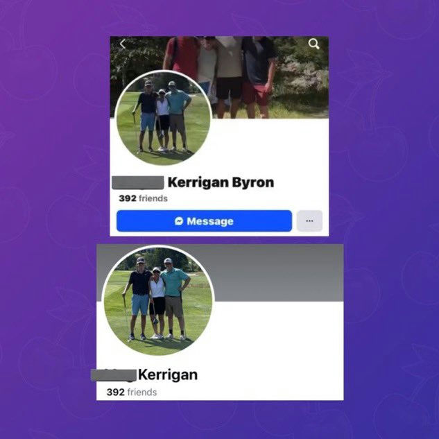 Andy Byron affair scandalscreenshots' 'social' 'media' 'golfing' 'purple' 'background.