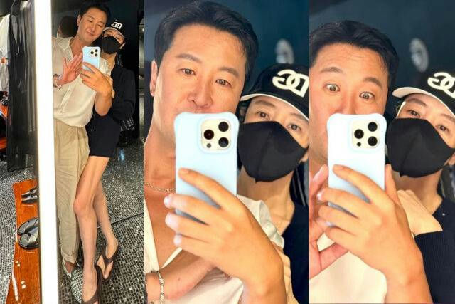 Kim Hye-soo shopping datecouple' 'selfie' 'mask' 'phone.