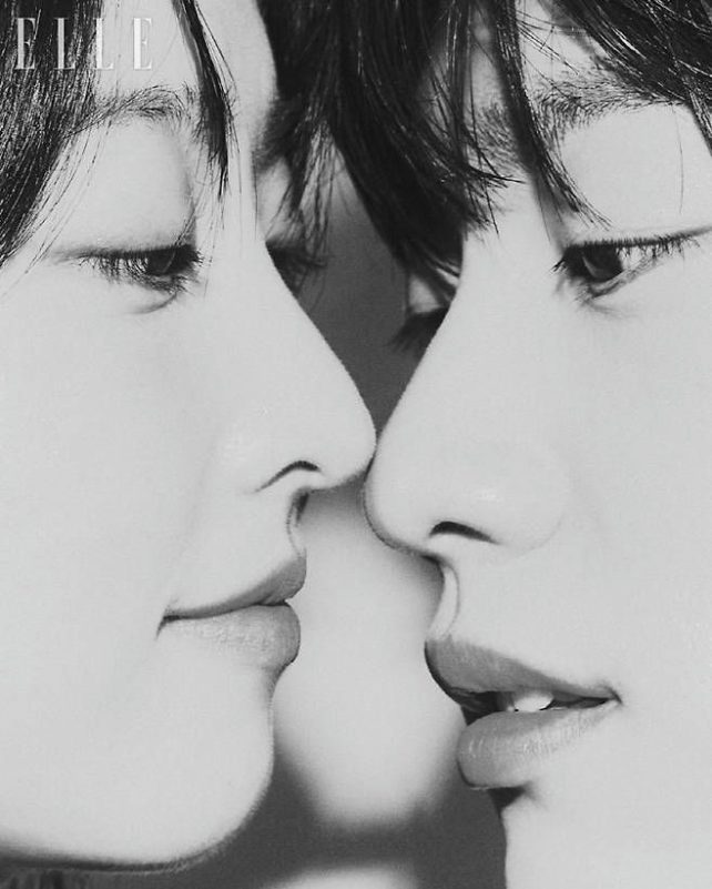 Park Bo-young Park Jin-young dating rumorsblackandwhite' 'profiles' 'eyes' 'close.