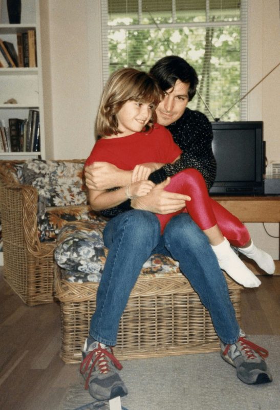 Steve Jobs, co-founder of Apple Inc., with his daughter, Lisa Brennan-Jobs