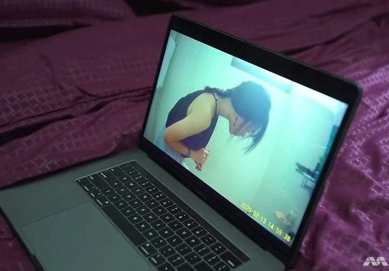 China spy cam Telegram scandallaptop' 'bed' 'woman' 'video.
