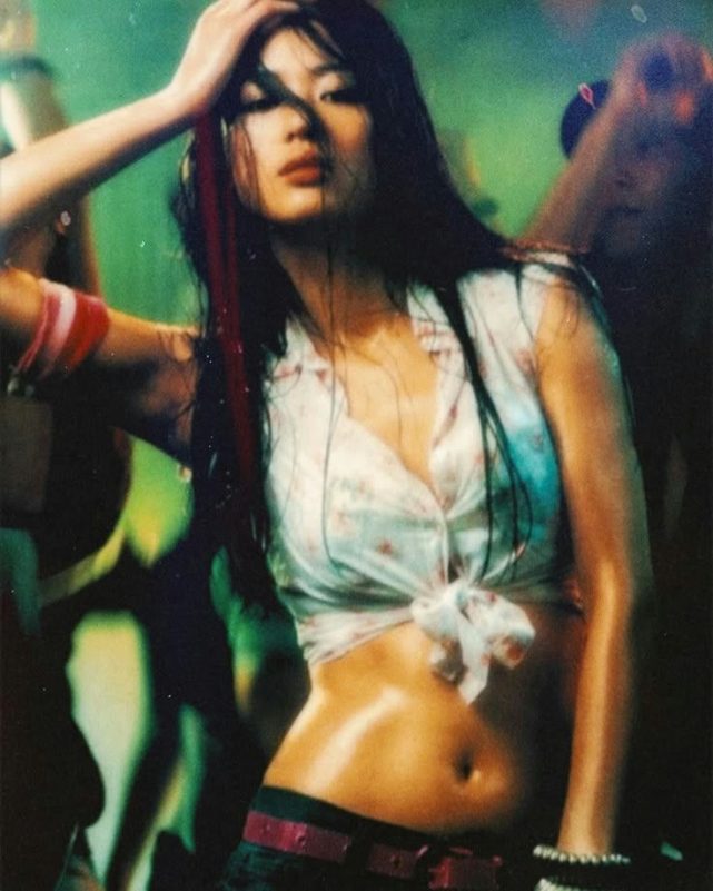 Y2K fashion Jeon Ji Hyun Angelababywoman' 'dancing' 'wet' 'shirt' 'club.
