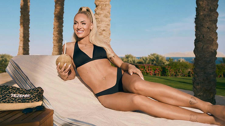 Alisha Lehmann EURO 2025woman' 'bikini' 'beach' 'coconut.