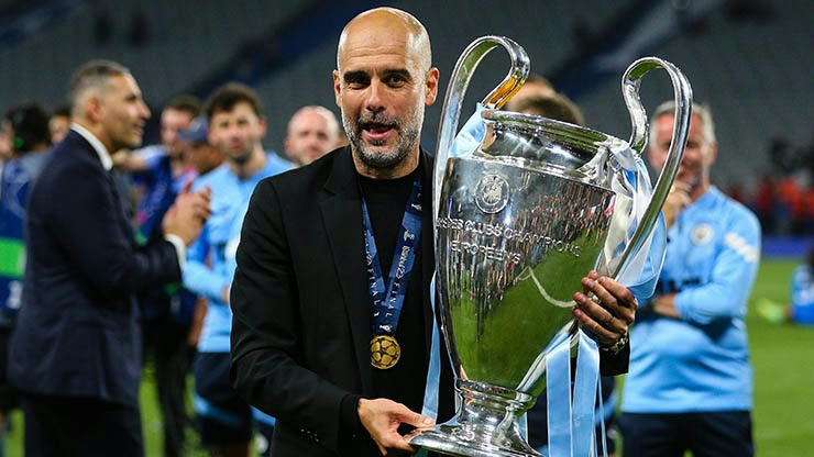 Guardiola €2 billion transfers' 'ep' 'uardiola' '' 'hampions' 'eague' 'trophy' 'celebration.