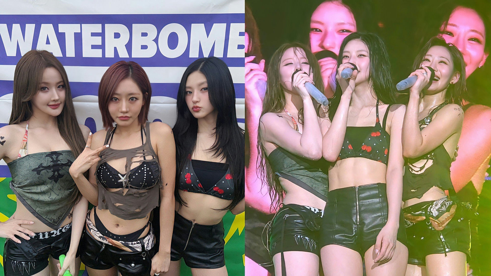 WATERBOMB K-pop festivalgroup' 'singing' 'stage' 'performing.