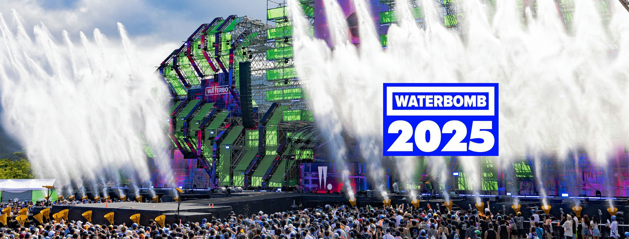WATERBOMB K-pop festivalfestival' 'stage' 'water' 'crowd' 'event.