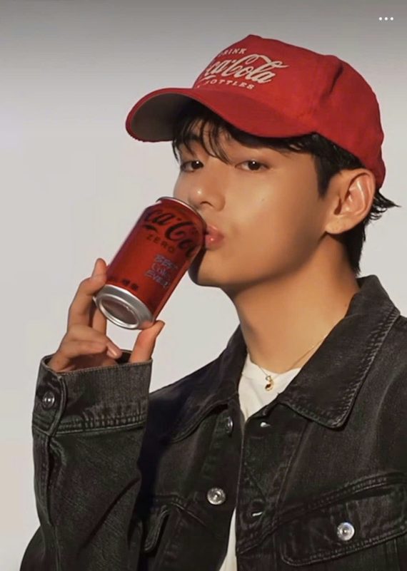 BTS V Coca-Cola modelman' '' 'oca' 'ola' 'hat' 'jacket.