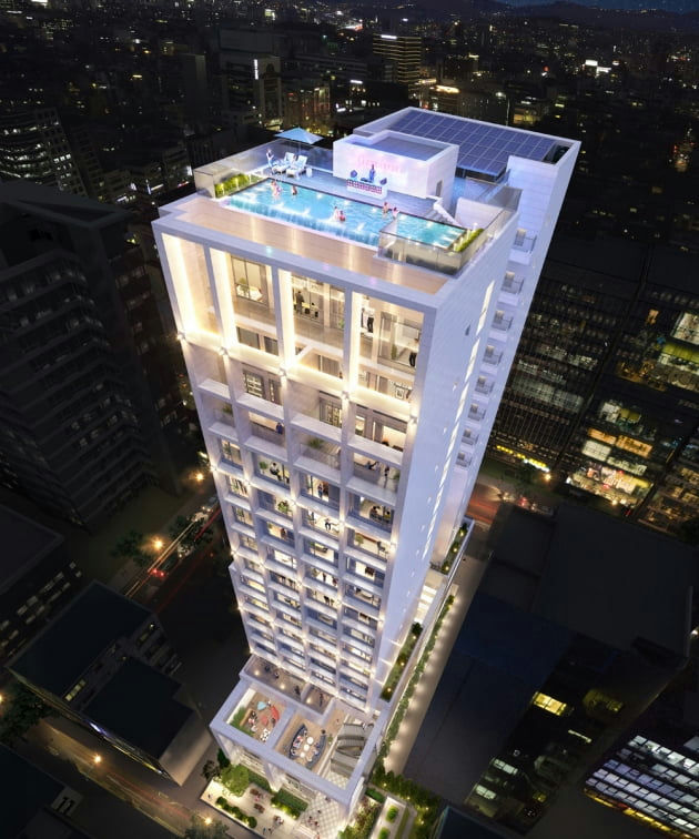 aespa Giselle privacypeople' '' 'rchitecture' 'swimmingpool' 'balcony' 'cityscape.