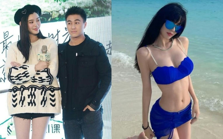 Ming Xi Mario Ho marriage crisispeople' 'two' 'women' 'and' 'one' 'man' 'formal' 'beach' 'swimsuit' 'blue.
