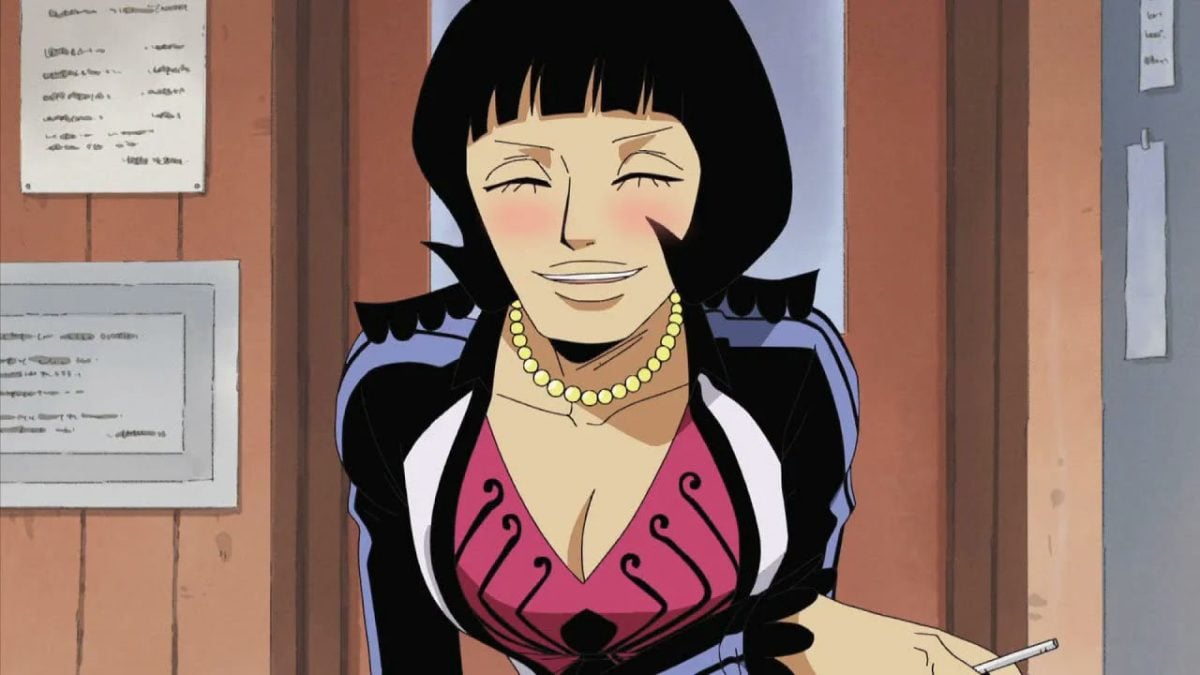 Young Shakky One Piecewoman' 'smile' 'necklace' 'cigarette' 'suit.
