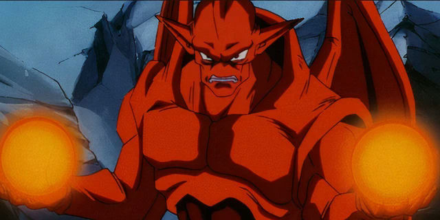 Dragon Ball GT characters in Dragon Ball Supercharacter' 'red' 'energy' 'wings' 'demon' '.