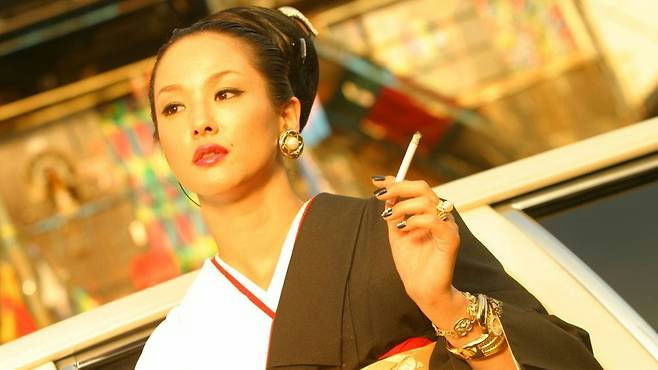 Memories of Matsuko movie re-releaseperson' 'cigarette' 'jewelry' 'kimono' 'car.