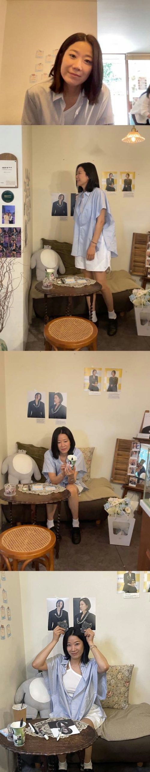 Jeon Hye-jin birthday café visitwoman' 'indoor' 'photos' 'casual' 'cute.