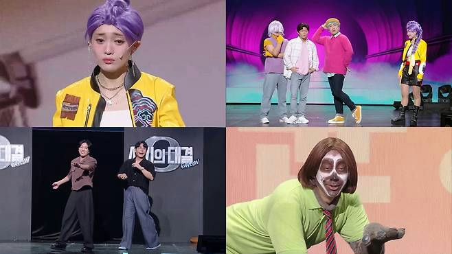 Park Sung Kwang Saja Boys parodypeople' '' 'omedy' 'performance' 'stage' 'costumes.