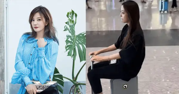 zhao wei daughter airport appearance