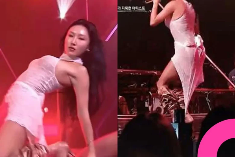 hwasa wardrobe malfunction