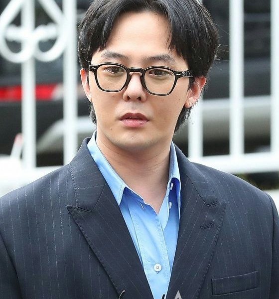 G Dragon Yang Hyun-suk copyrightman' 'glasses' 'suit' 'collared' 'shirt.