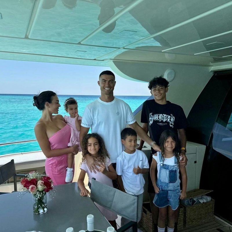 Cristiano Ronaldo Georgina Rodríguez love storyfamily' 'yacht' 'sea' 'smiles' 'summer.