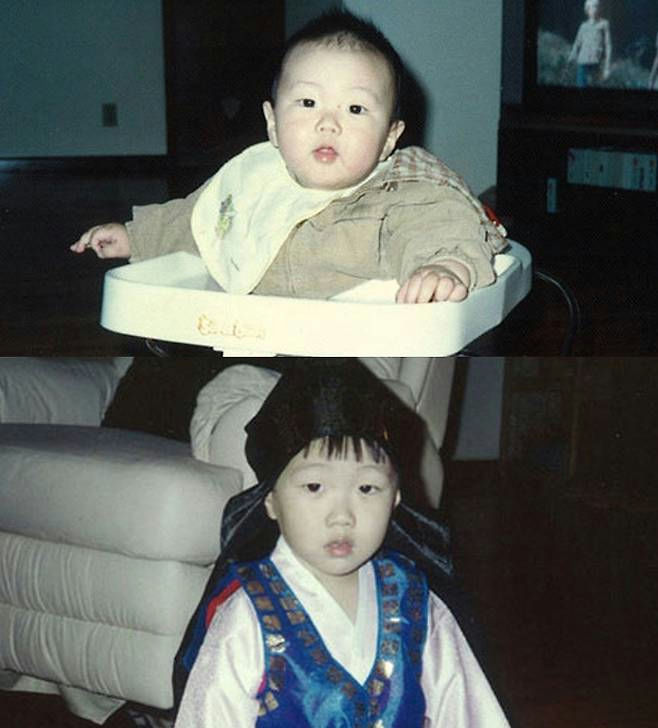 Jay Park childhood photosperson' 'baby' 'highchair' 'hanbok' 'traditional' 'lothing.
