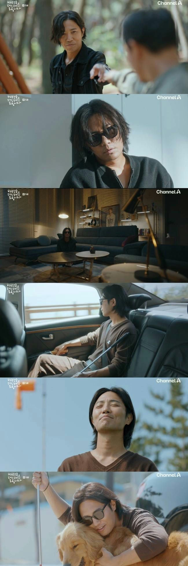 Jin Goo My Lovely Journeyperson' 'sunglasses' 'dog' 'blindness' 'affection.