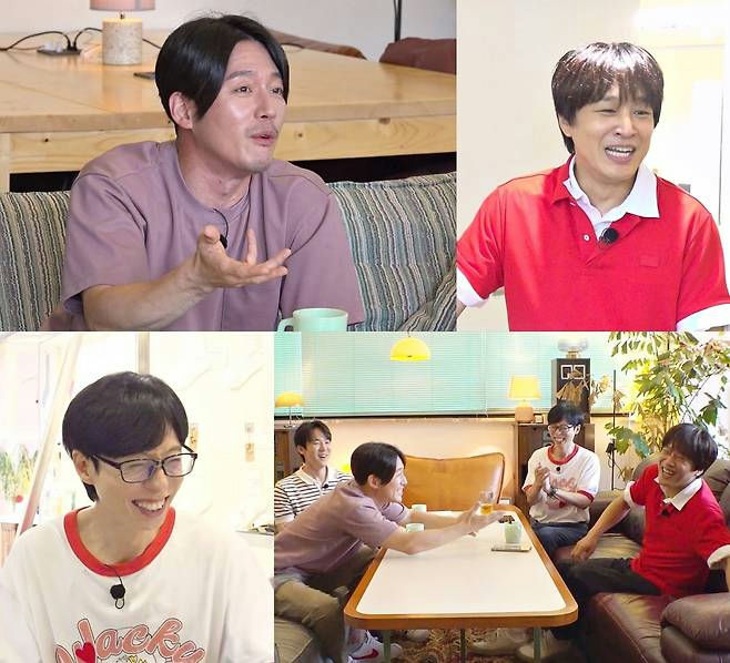 Kim Jong-kook marriage newspeople' 'smiling' 'indoors' 'table' 'sitting.