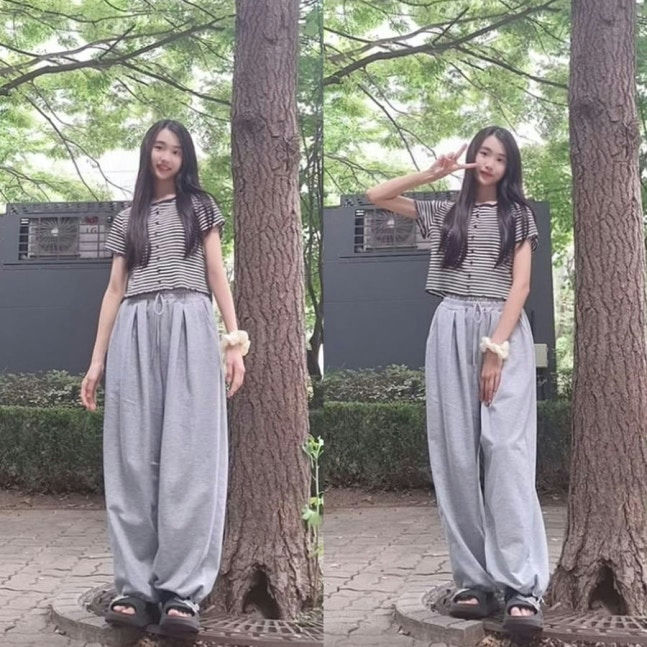 Oh Ah-rin growth updatepeople' 'tree' 'fashion' 'pose' 'outdoors.