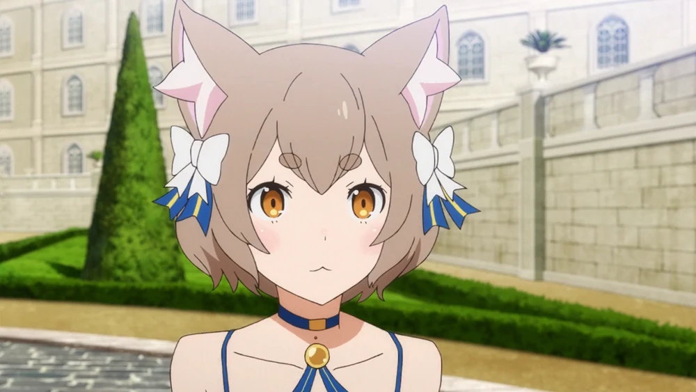 Anime trap charactersperson' 'anime' 'catgirl' 'bow' 'golden' 'eyes.