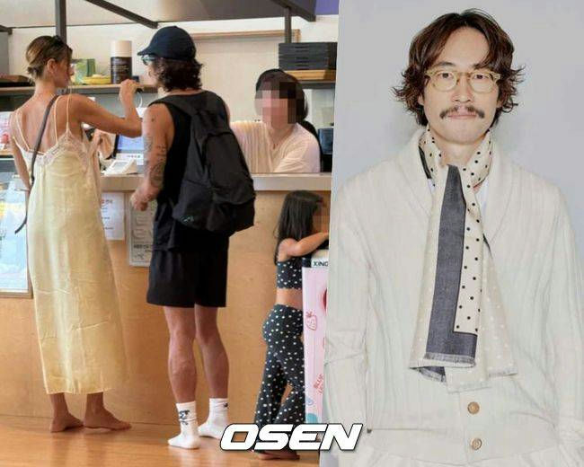 Ryu Seung-bum family outing people' 'couple' 'cashier' 'backpack' 'scarf' 'mustache.