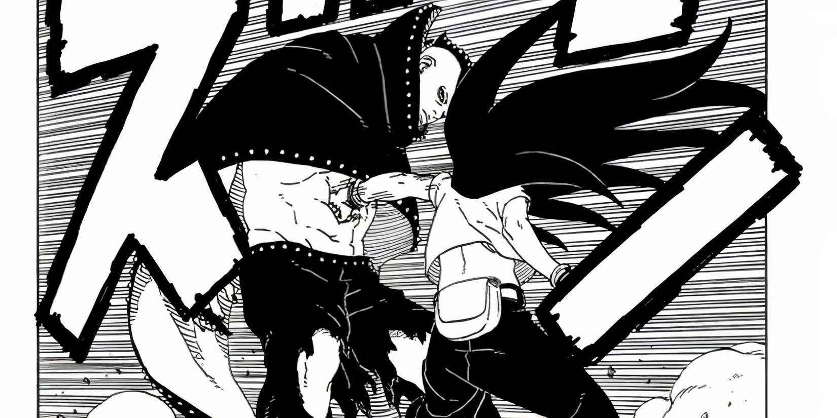 Himawari stronger than Narutopeople' 'two' 'fighting' 'cloak' 'punch.