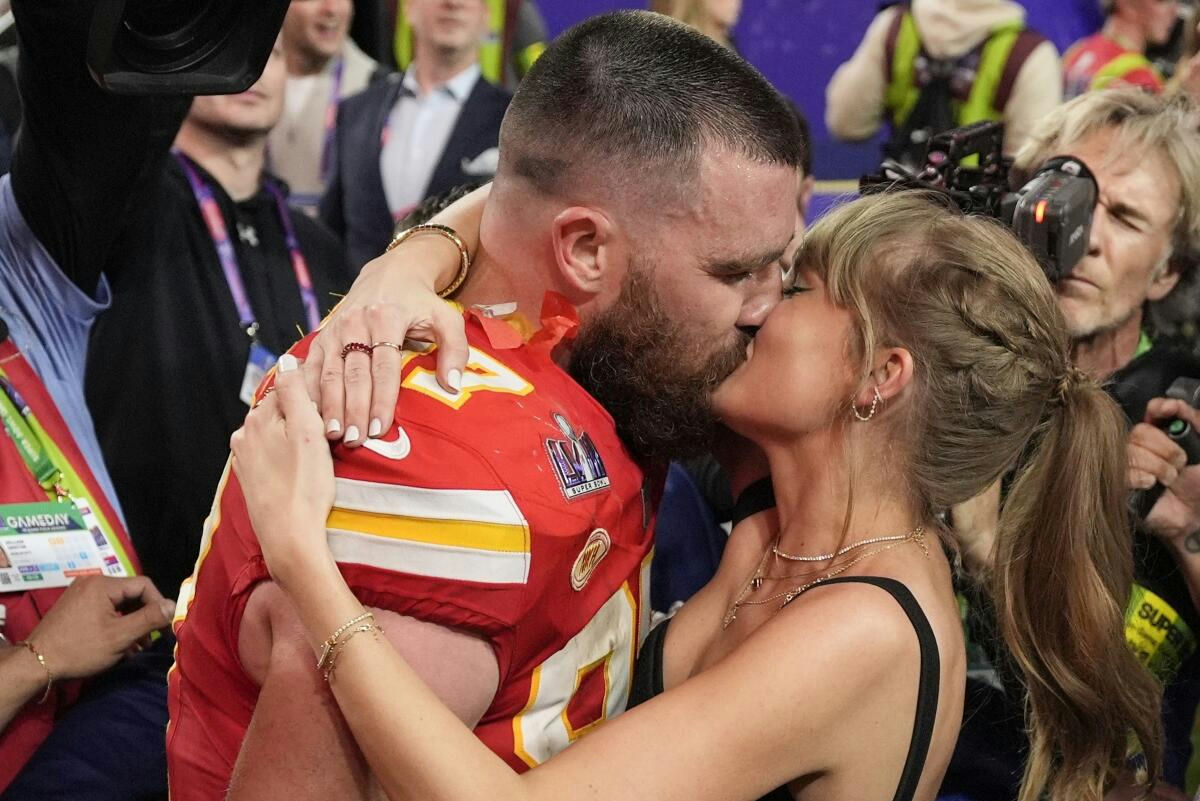 Taylor Swift Travis Kelce engagement love storycouple' 'kiss' 'football' 'celebration' '' 'uper' '' 'owl.