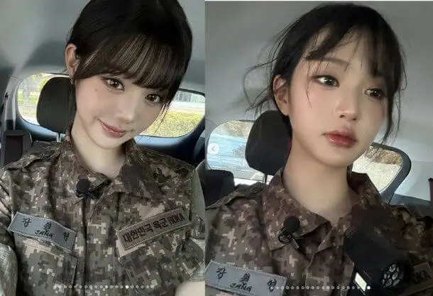 jang wonyoung military training transformation