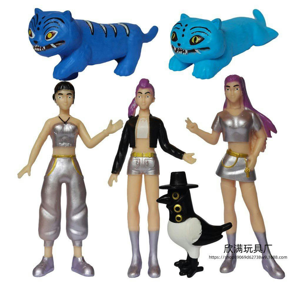 K-Pop Demon Hunters keychain controversytoys' 'plastic' 'figures' 'animals' 'penguin.