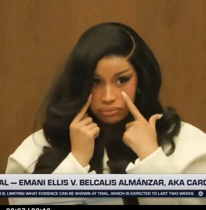 Cardi B court caseperson' '' 'ardi' '' '' 'courtroom' 'sad' 'pout' 'finger' 'pointing.