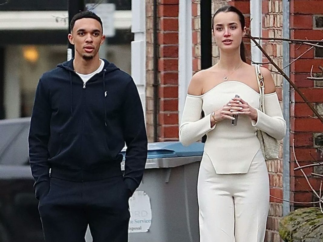 Trent Alexander-Arnold girlfriendpeople' 'outdoors' 'jogging' 'casual' 'street.