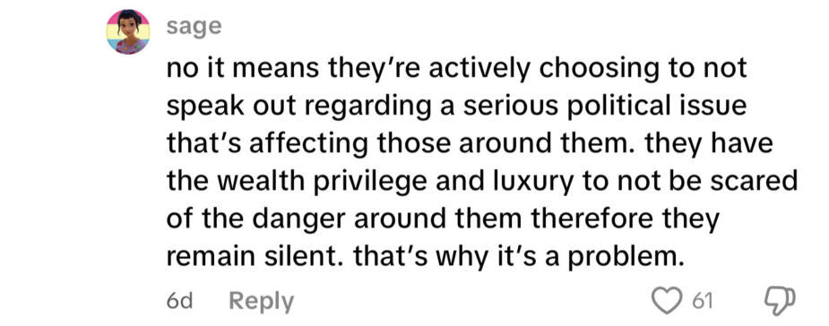 BTS ICE raid controversypeople' 'political' 'privilege' 'luxury' 'silence.