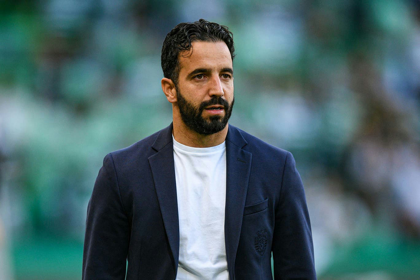 Manchester United Ruben Amorimperson' '' 'an' 'beard' 'jacket' 'portrait.