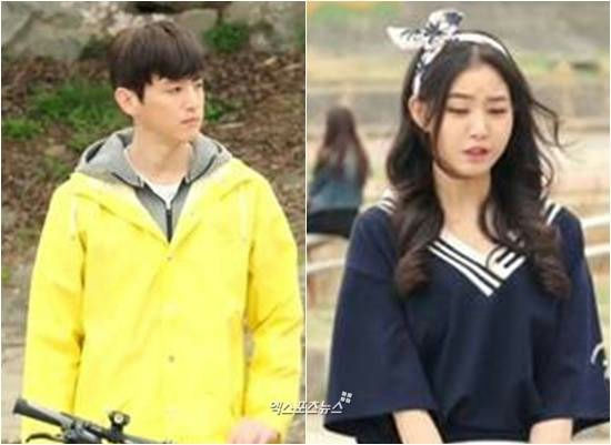 Hwang Seung-eon Kwon Yul marriagepeople' 'jacket' 'sailor' 'ribbon' 'outdoors.