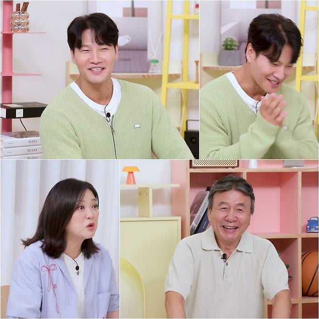 Kim Jong-kook reveals wife identitypeople' 'four' 'smiling' 'indoor' 'panel.
