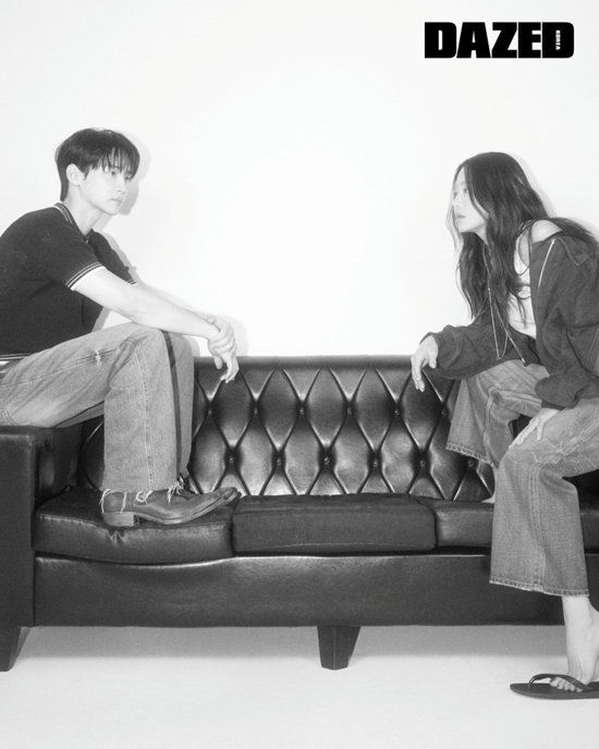 Go Hyun-jung Jang Dong-yoon chemistrypeople' 'blackandwhite' 'couch' 'fashion' 'magazine.