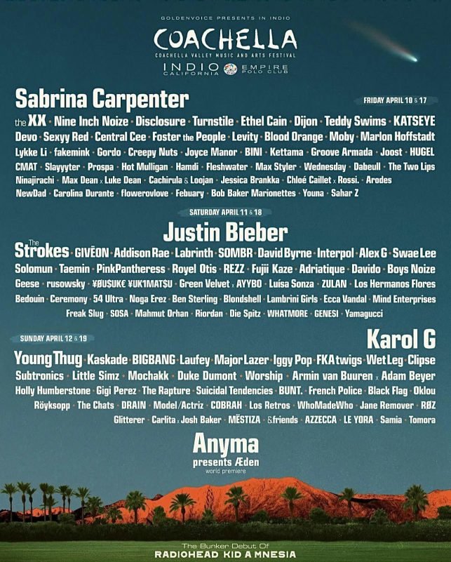 BIGBANG Coachella 2026 lineupposter' 'music' 'festival' 'bands' 'artists' 'dates.