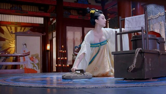 The Empress of China costume controversypeople' 'kneeling' 'asian' 'traditional' 'clothing' 'candles.